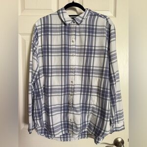 Jachs White and Blue Plaid Casual Shirt size XL NWOT